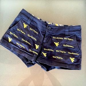 Vintage West Virginia University shorts.